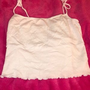 White cropped tank top